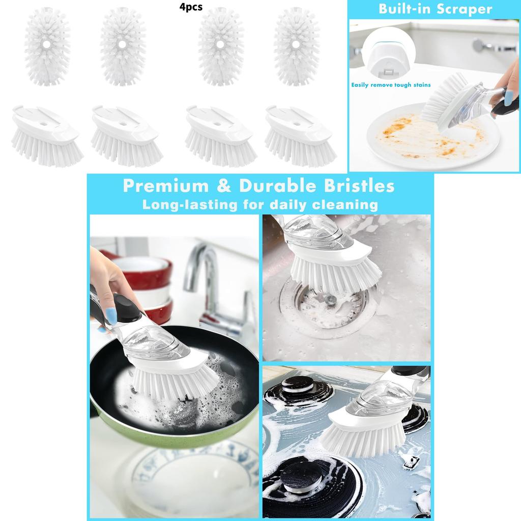 Multipack Dish Brush Replacements For Oxo Scrubbing And Cleaning