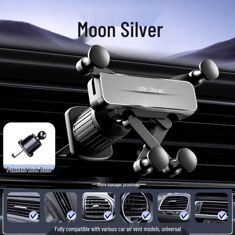 Cartoon Car Air Vent Phone Holder with Rotating Mini Gravity Design