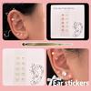 {MX} 10 Adesivos de Moda Coloridos com Strass Rosa para Pontos da Orelha Adesivos de Pressão na Orelha Acupuntura Auricular Patch de Massagem para a Orelha