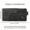 Car Sun Visor Organizer, Eyeglass Holder Multifunctional Sun Visor Storage Bag Suitable for Fashion Glasses, Cards, Car Bill Clip ID Holder