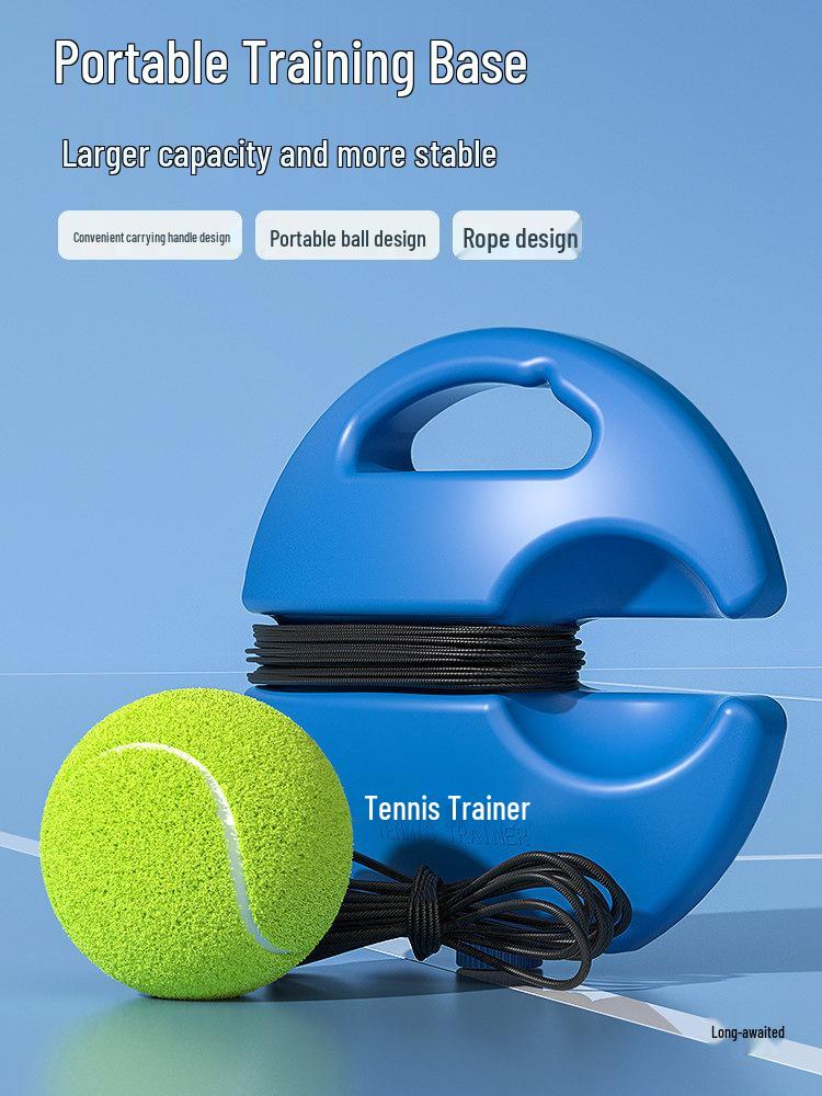 Solo Tennis Trainer Set with Rebound Base & String