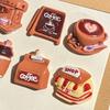 6Pcs Coffee Theme Refrigerator Magnet Resin Decorative Fridge Magnet Memo Notes Photo Holder for Home Kitchen