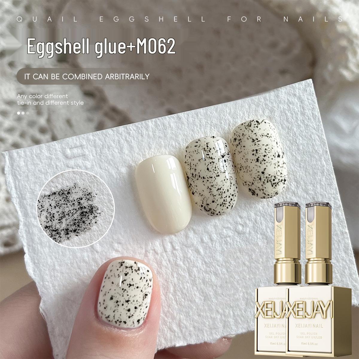 

Versatile Quail Eggshell Speckled Gel Polish in Classic White (2025 Edition)