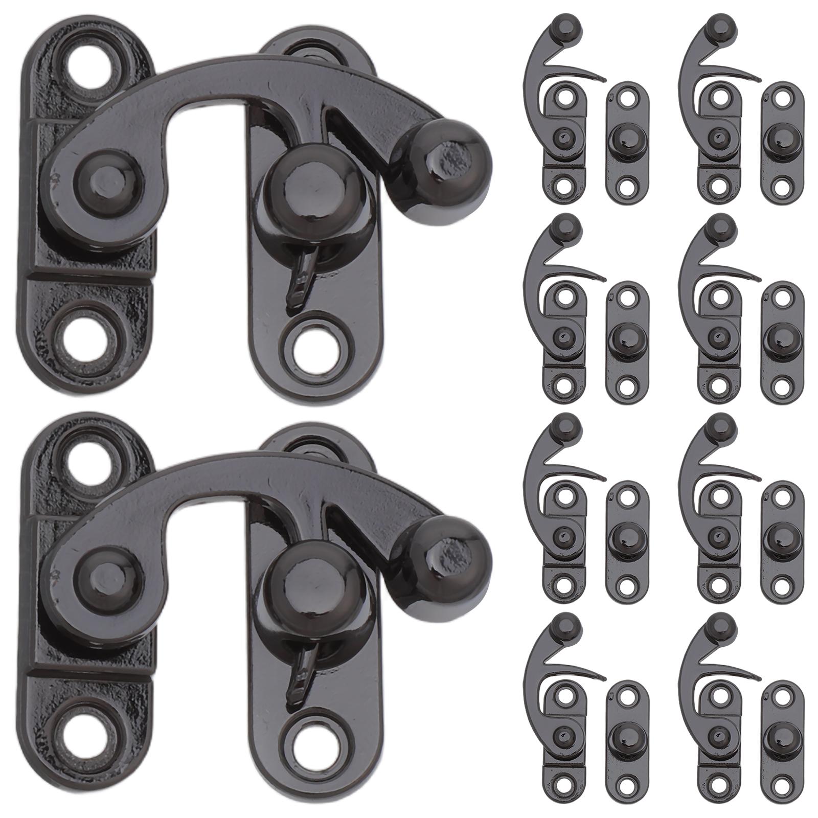 

10pcs Retro Jewelry Box Latch 1.3-Inch Small Cabinet Lock Catch Finish Zinc Alloy Decorative Hook For Wooden Box Chest China Mainland