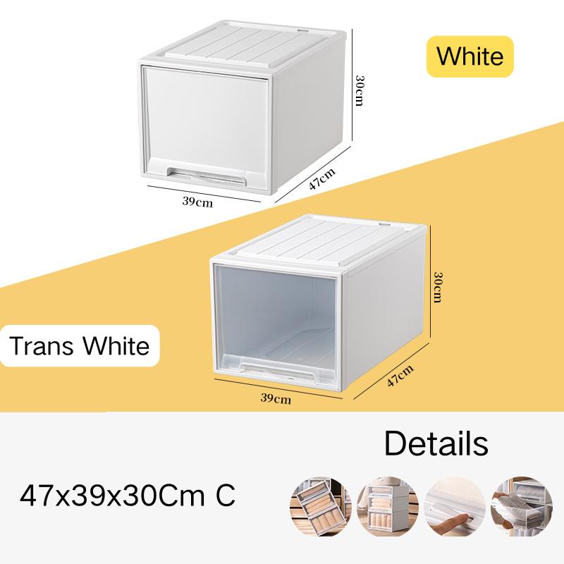 Household Closet Cabinet Storage Box Quilt Storage Box Organizing Box Drawer Storage Box Plastic Transparent Storage Box