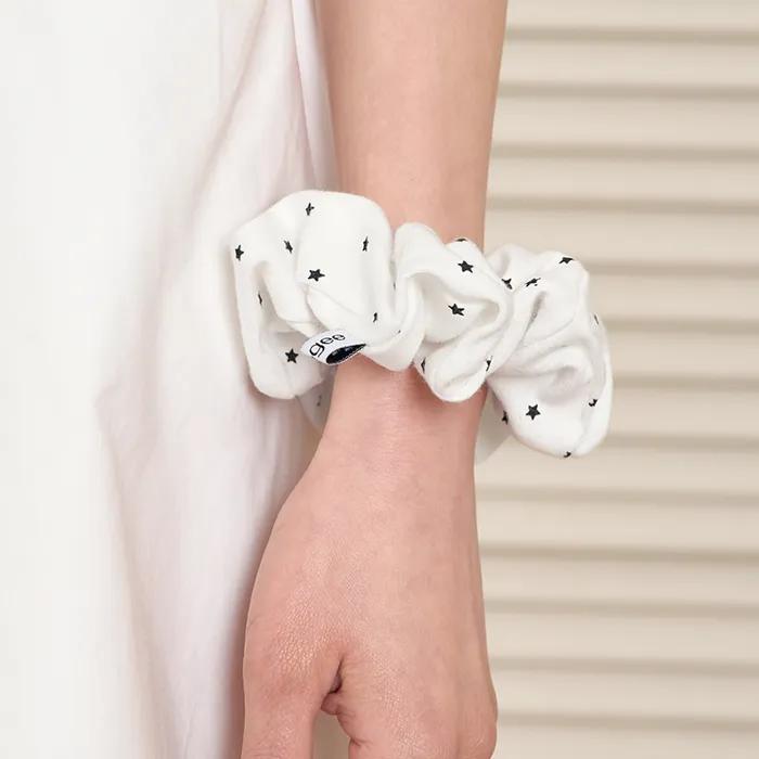 Mini Star Hair Scrunchie - Ivory
