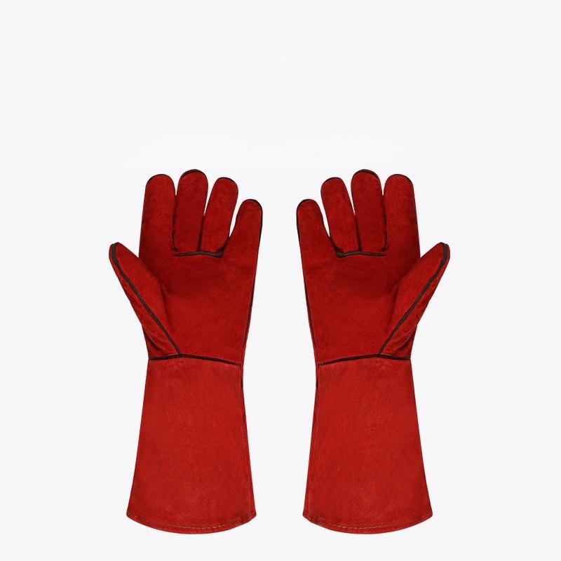 1 Pair 40cm Safety Work Labor Glove Welding Gloves Heat Cut Resistant Insulated Custom Design Welding Leather Gloves
