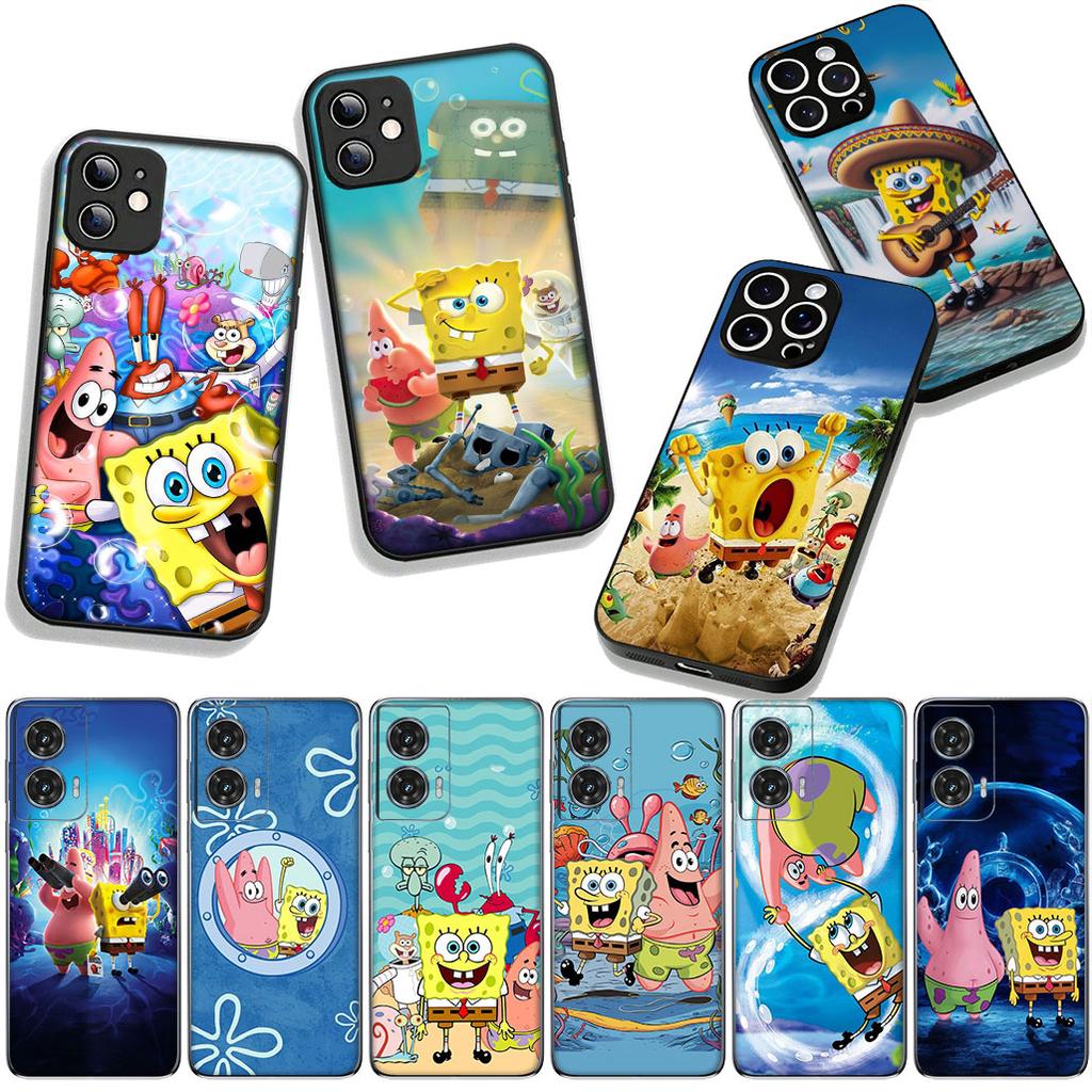 S-SpongeBobs S-SquarePant Sponges Bob for Motorola Moto G04 G13 G14 G22 G23 G32 G34 G35 G64 G82 G84 G53 G60 G72 E14 E15 E13 Case
