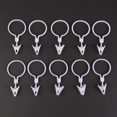 10Pcs Plastic Curtain Buckle Clip White Curtain Tie Buckles Home Supplies