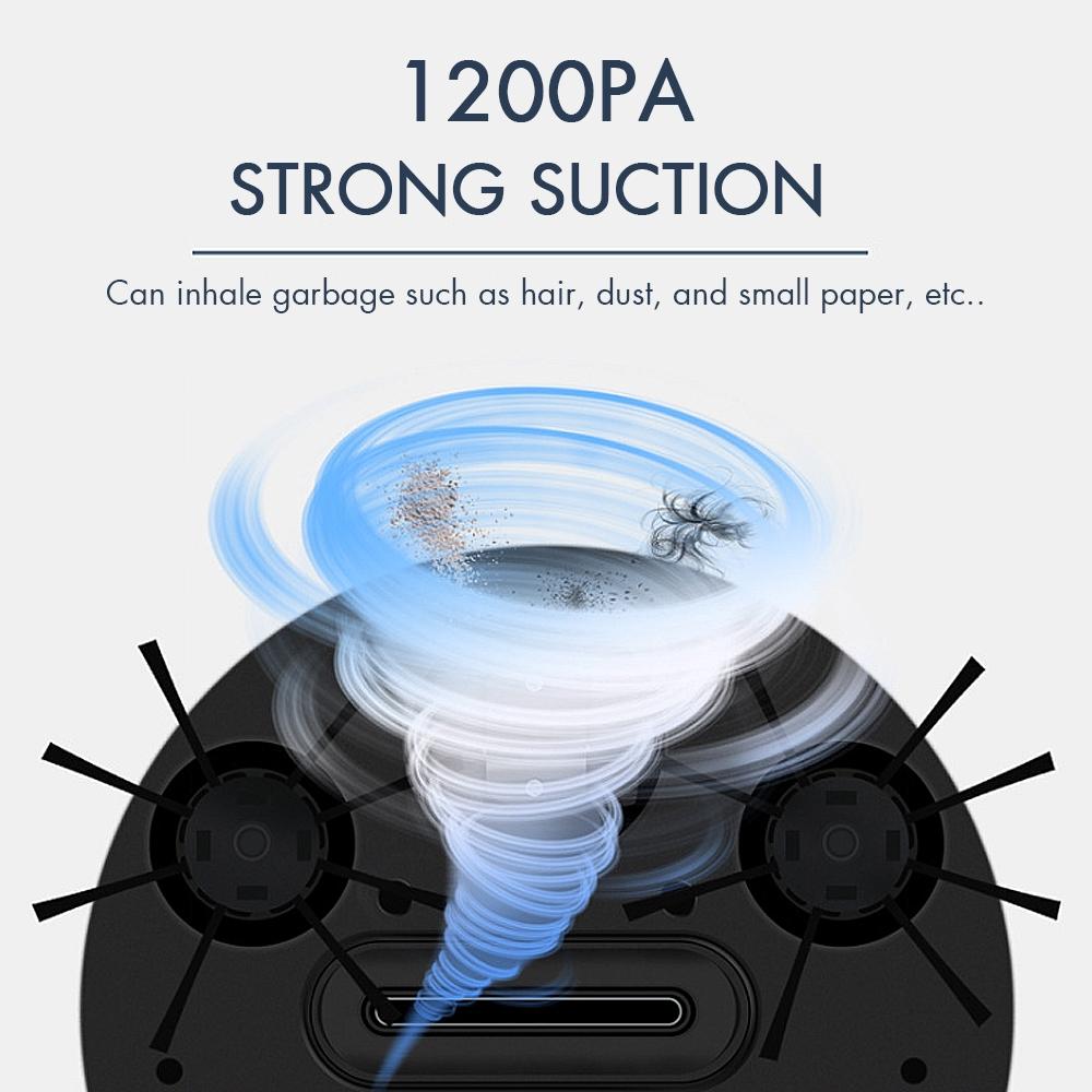 7W DC 5V Rechargeable Automatic Smart Sweeping Robot Vacuum Cleaner Strong Suction 3 in1