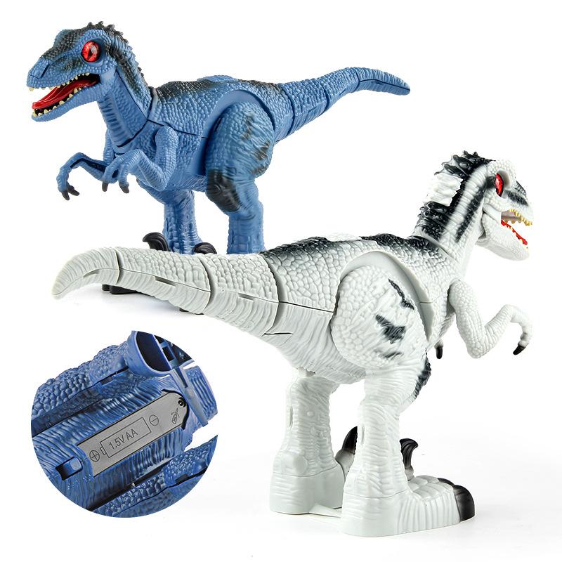 Children'S Electric Toy Velociraptor Walking Dinosaur Puzzle Diy Assembly Dinosaur Model Ornament