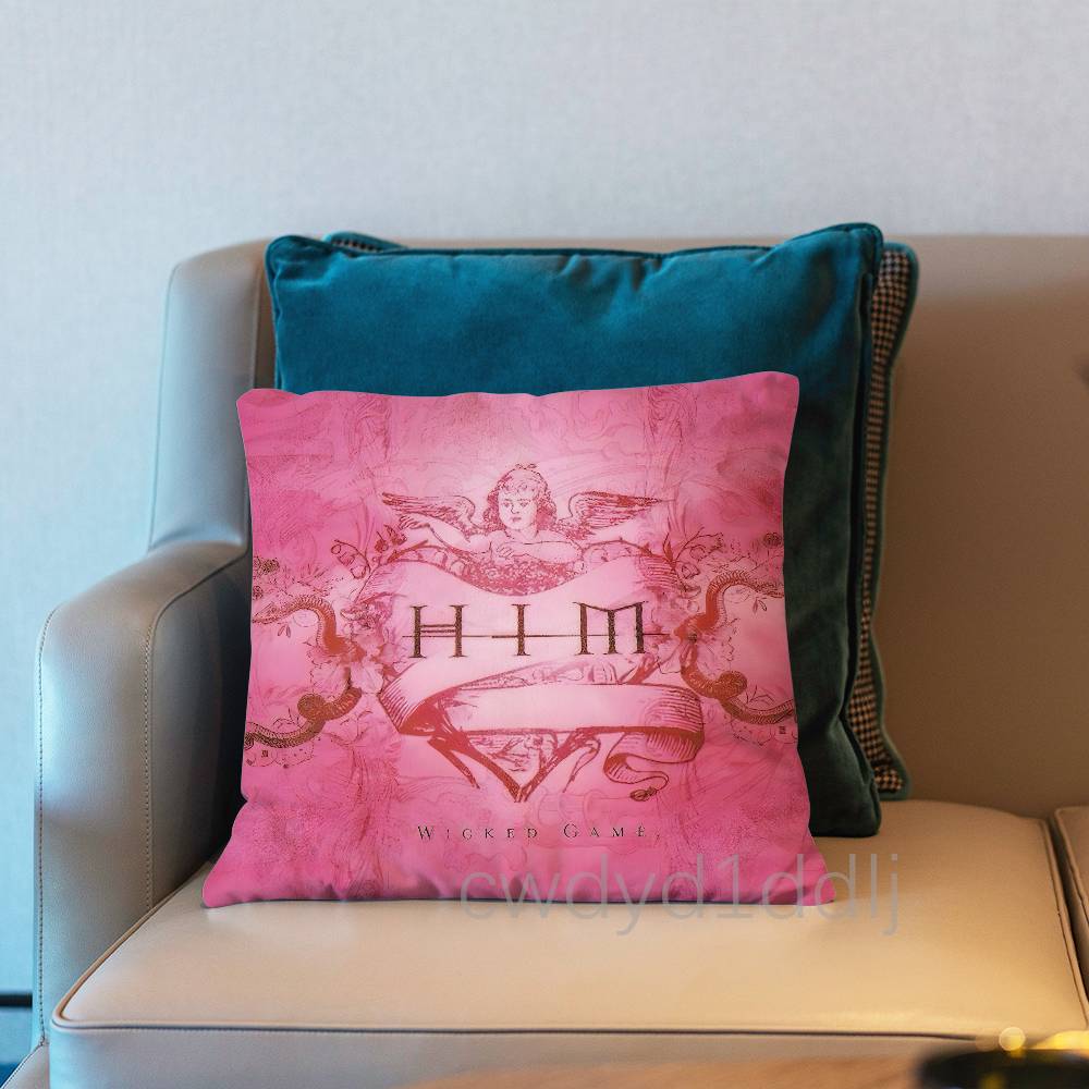 H-Him Ville Valo Band Pillow Case Cover Square Sofa With For Pattern Comfortable Cushion Suitable Of Room