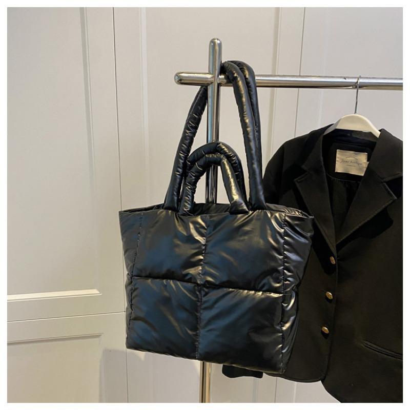 Large-capacity Bag Women's Autumn and Winter New Down Jacket Bag Trendy Versatile Portable Shoulder Bag Tote Bag