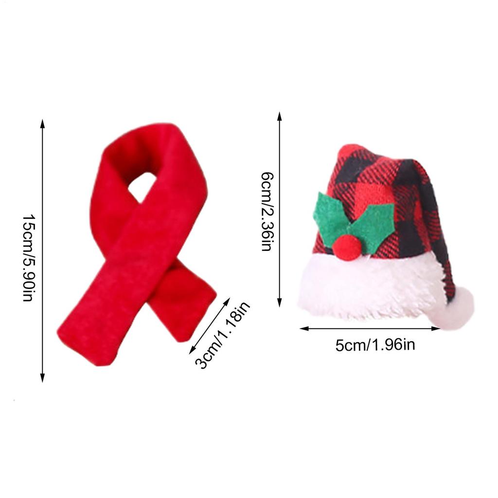 Wine Bottle Scarf Hat Set Cute Sleeve Protector Christmas Bottle Covers For Gathering Dinner Restaurant Bar Travel Dinning Table