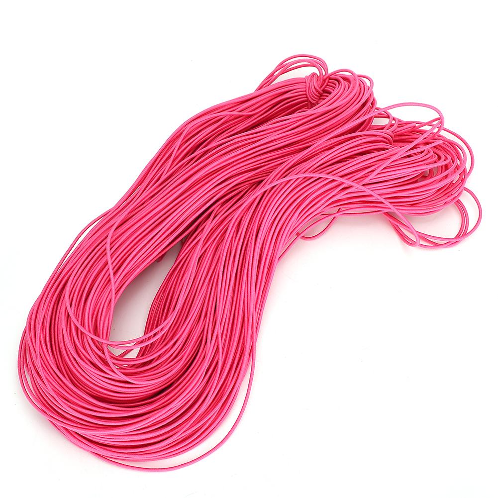 1,5 mm 100 m Elastische Stretch Runde Perlenschnur Faden Seil für DIY Schmuckherstellung Tiefrosa