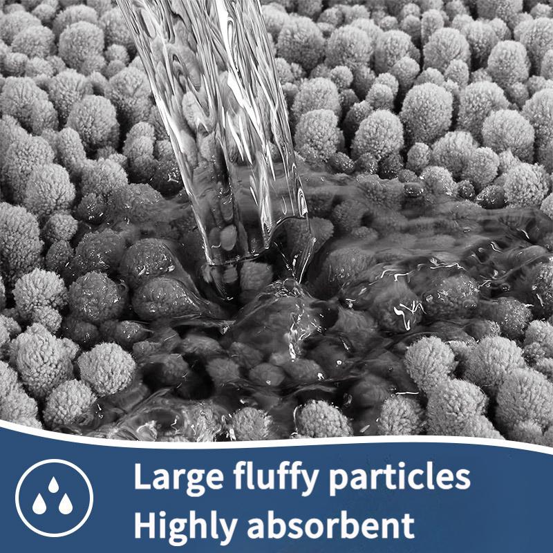 Coarse Chenille Bath Mat Entrance Mat Bathroom Water Absorbent Non-Slip Foot Mat Entryway Thickened Carpet