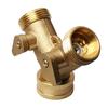 Heavy-Duty Brass Garden Hose Connector Faucet Splitter
