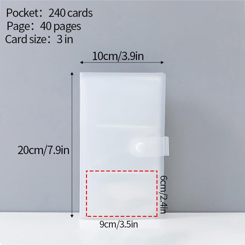 Mini Photocard Holder 3inch Photo Album Kpop Star Photocards Storage Photo Card Ticket Collect Book Transparent Page Card Album