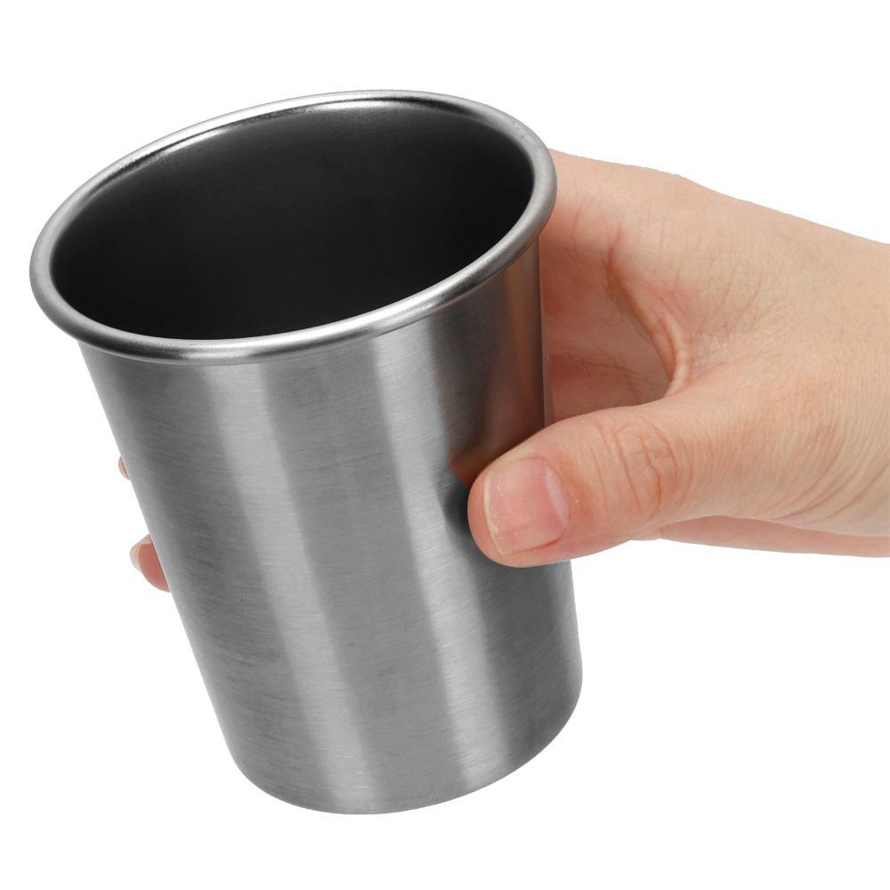 

4pcs Stackable Stainless Steel Cup Shatterproof Wine Cup Drinkware Beer Mug Bar