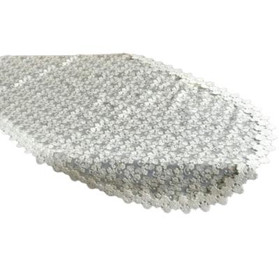 Vivienne (Vivienne) [Table Center 40 X 135cm Ivory Oval] Cotton Tulle Series Lace Embroidered Table Runner Tablecloth WK1401L6