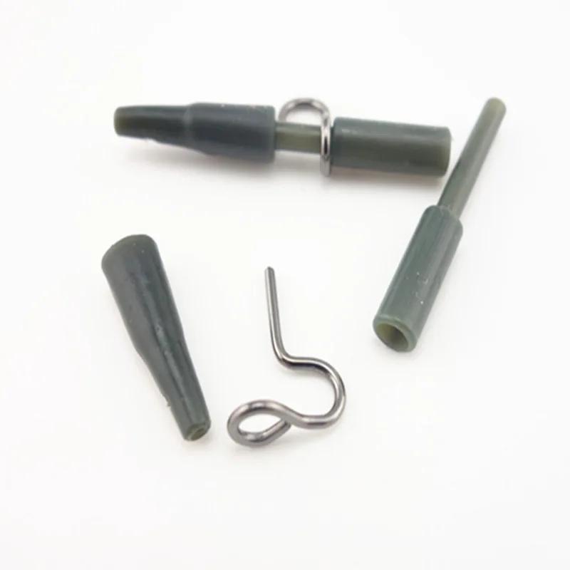 Heavy Duty Quick Change Carp Fishing Lead Clips Kit with Tail Sleeves Safety Terminal Tackle