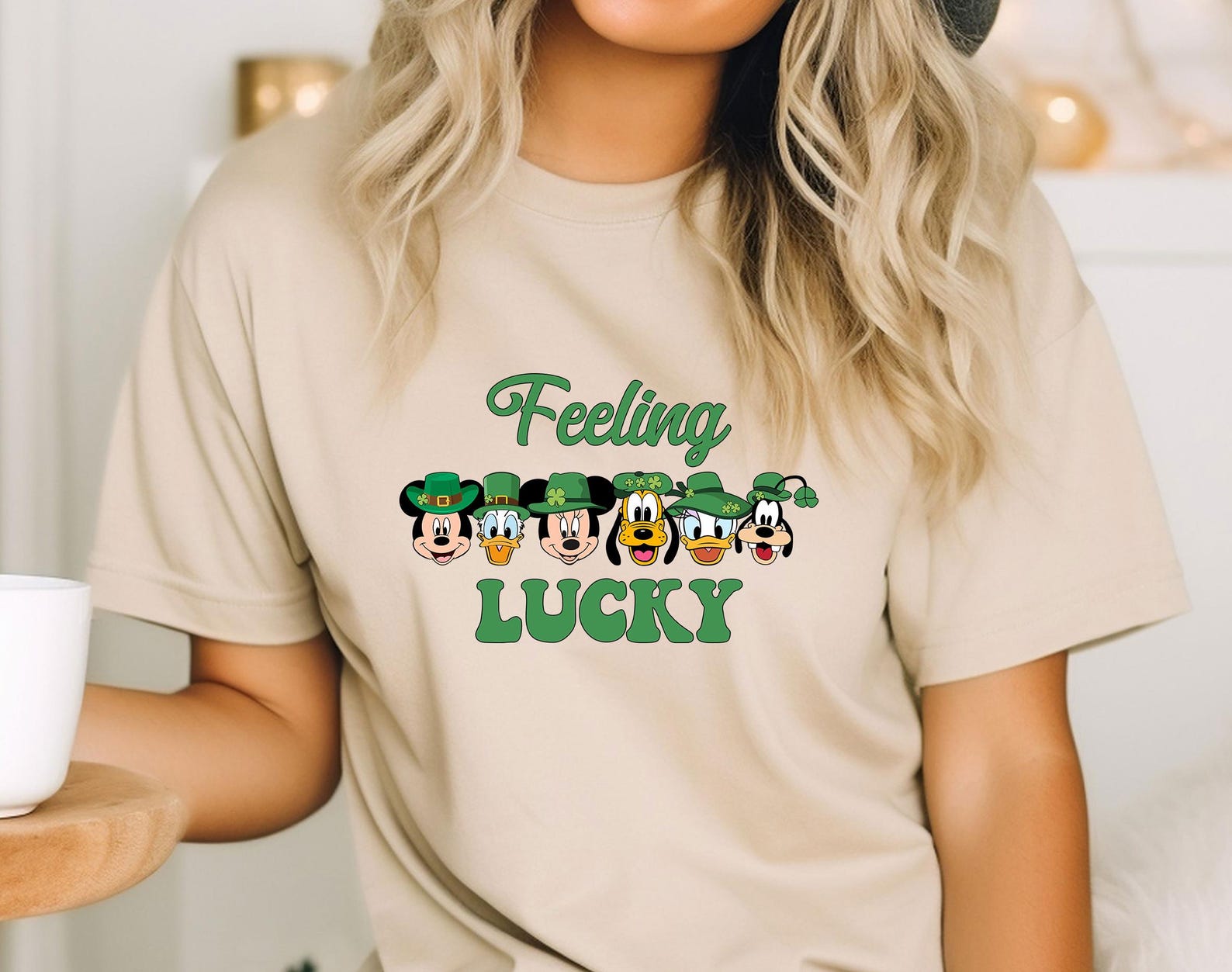 Feeling Lucky Shirt, St. Patrick s Day Disney Tshirt, Mickey and Friends Irish Shirt, Clover Shirt, Shamrock Shirt, Disneyland Trip Shirt S