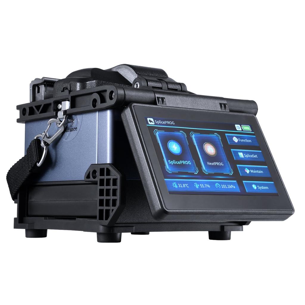 VEVOR Fiber Fusion Splicer 6-Motor, Core Alignment Fiber Optic Splicer 6s Splicing & 13s Heating, Fiber Splicer Machine with 5" LCD Screen