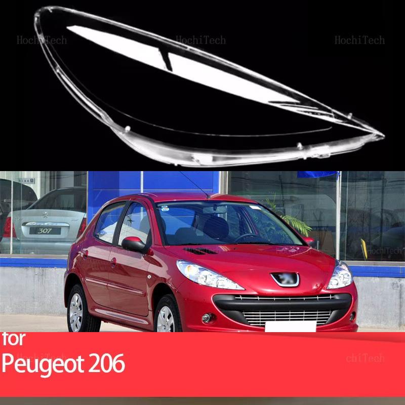Car Headlight Cover Lampshade HeadLamp Clear Lens Cover Bright Shell Cover for Peugeot 206 206+