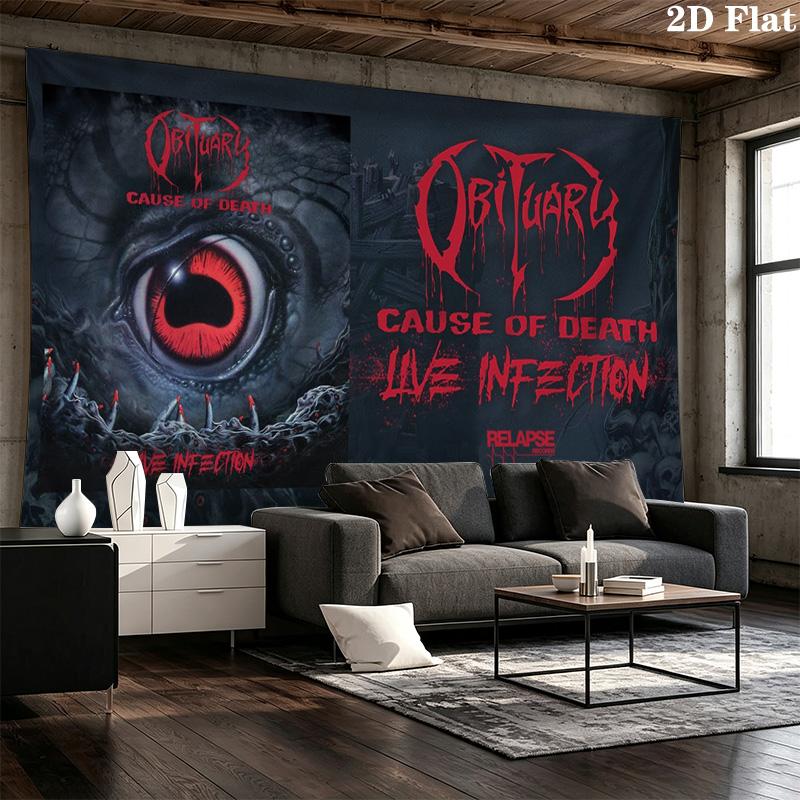 Obituary Pattern Home Decor Tapestry, Wall Hanging, Decorative RV Wall Cloth.MGT0918070