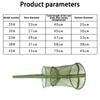 25cm-45cm Foldable Fishing Net Holder Net Fish Trap Fishing Basket Mesh for Keep Crayfish Minnows Baits Storage Cage