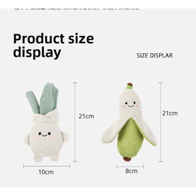 Dog Sound-making Toy, Soothing Vegetable Companion, Entertainment for Boredom Relief, Teeth Grinding, Interactive Plush Pet Toy