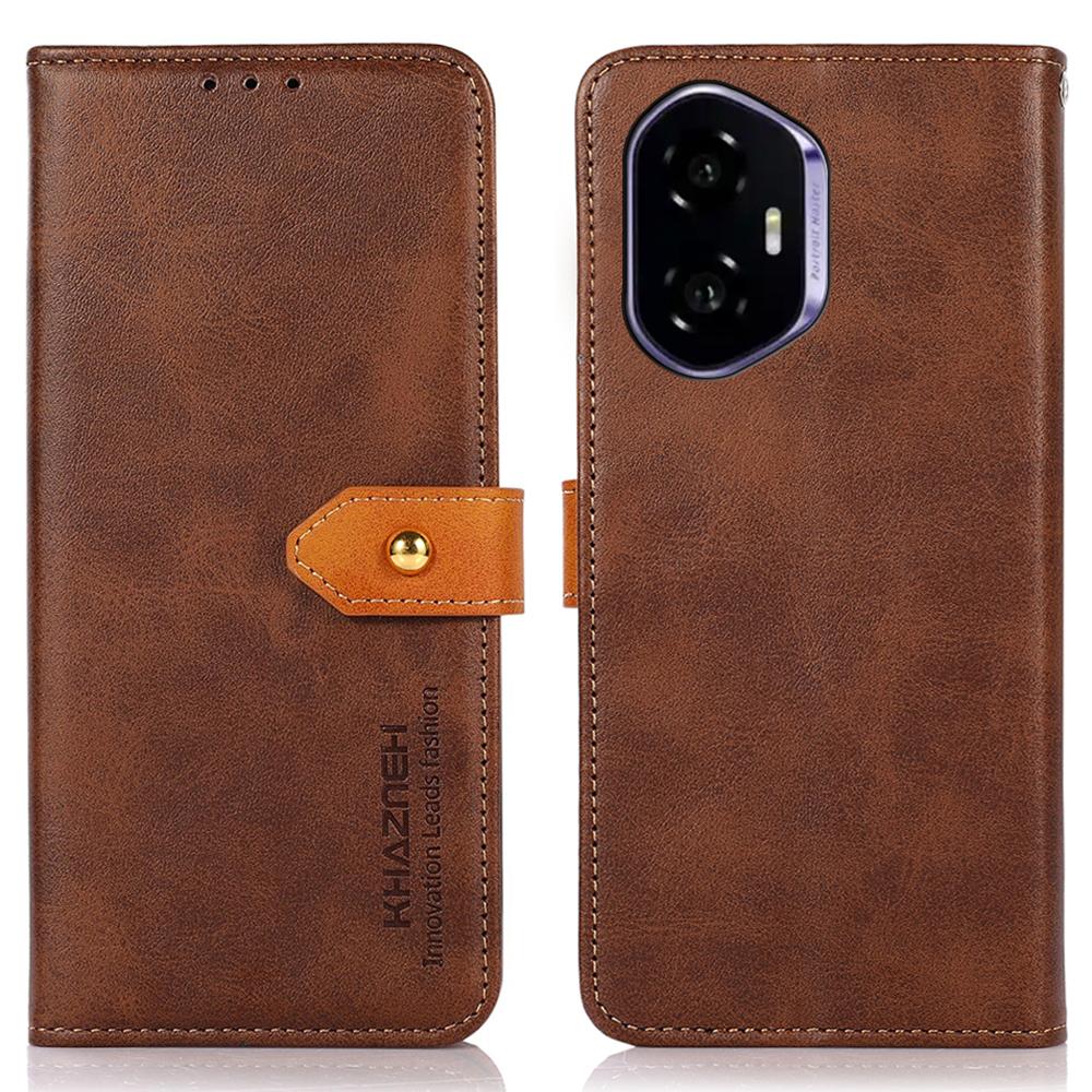 

KHAZNEH Для Honor 400 5G (Глобальный) Кошелек Чехол для телефона Подставка Кожаный Флип-чехол Brown