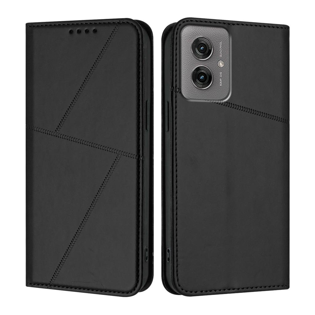 For Motorola Moto G55 5G Wallet Case Magnetic Closure Leather Flip Phone Cover with Stand