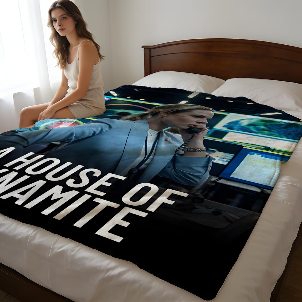 Throw High-Density Short Plush Blanket For Sofa Nap Air-Conditioned Room Soft Skin-Friendly A House Of Dynamite 75X95CM