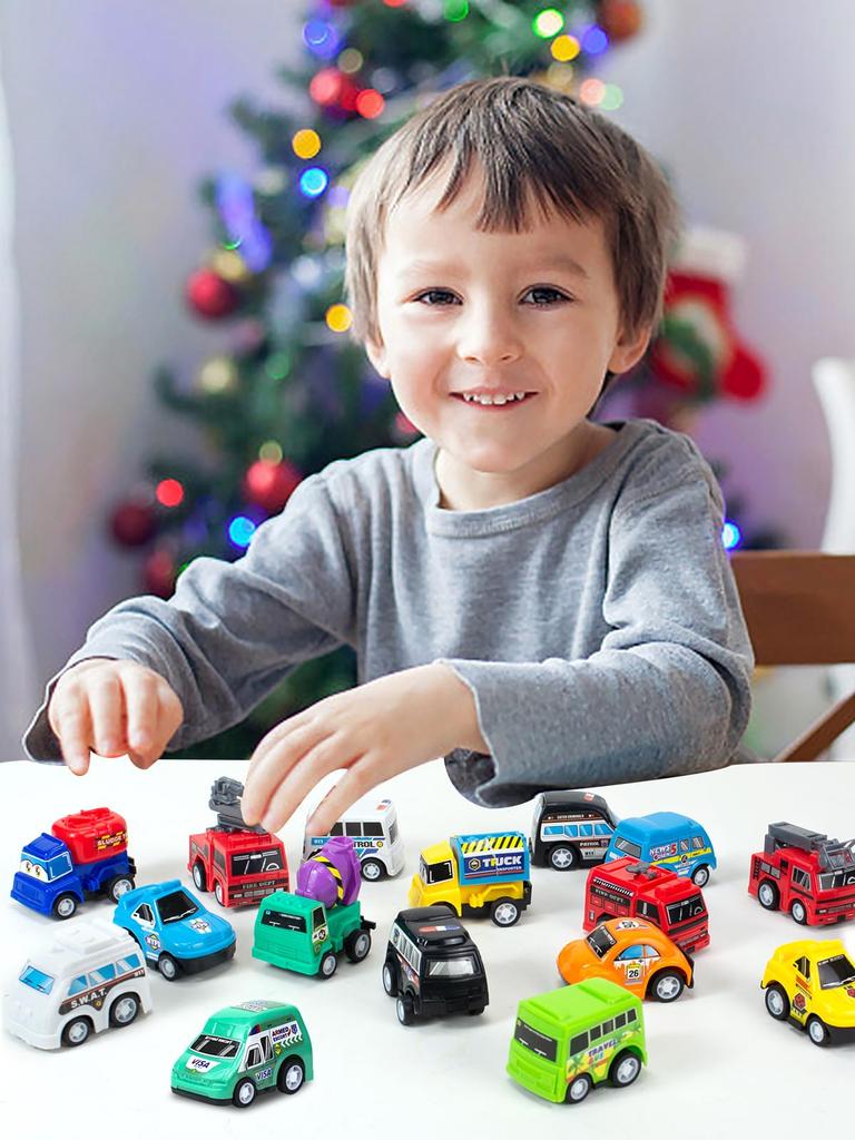 Huang Yem 20 Pieces Mini Car Construction Vehicle Car Excavator Super Variety Working Car Pull Back Type Kids Toy Gift Birthday Gift Christmas Pieces