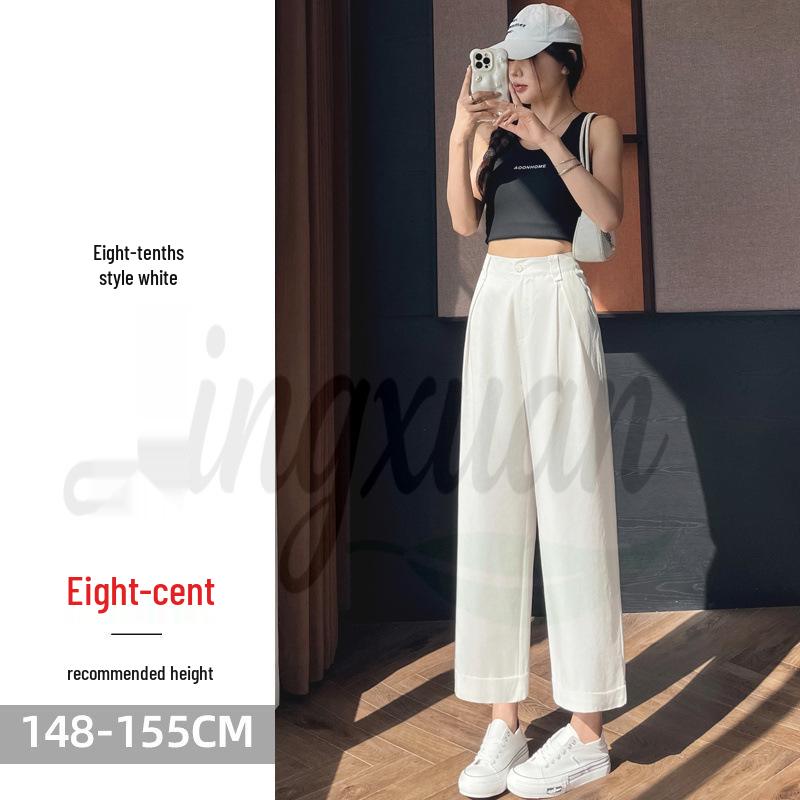 2026 Women s Tencel High-Waisted Cropped Ice Silk Harem Pants XL