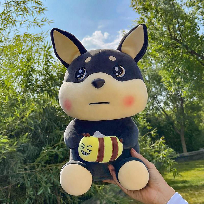 Adorable Cartoon Honeybee Dog Plush Toy Soft And Cuddly Stuffed Animal Pillow For Kids