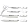 Bloc 4 couteaux + ciseaux Arcos Riviera White - Acier inox Nitrum com 0,000000 Blanc