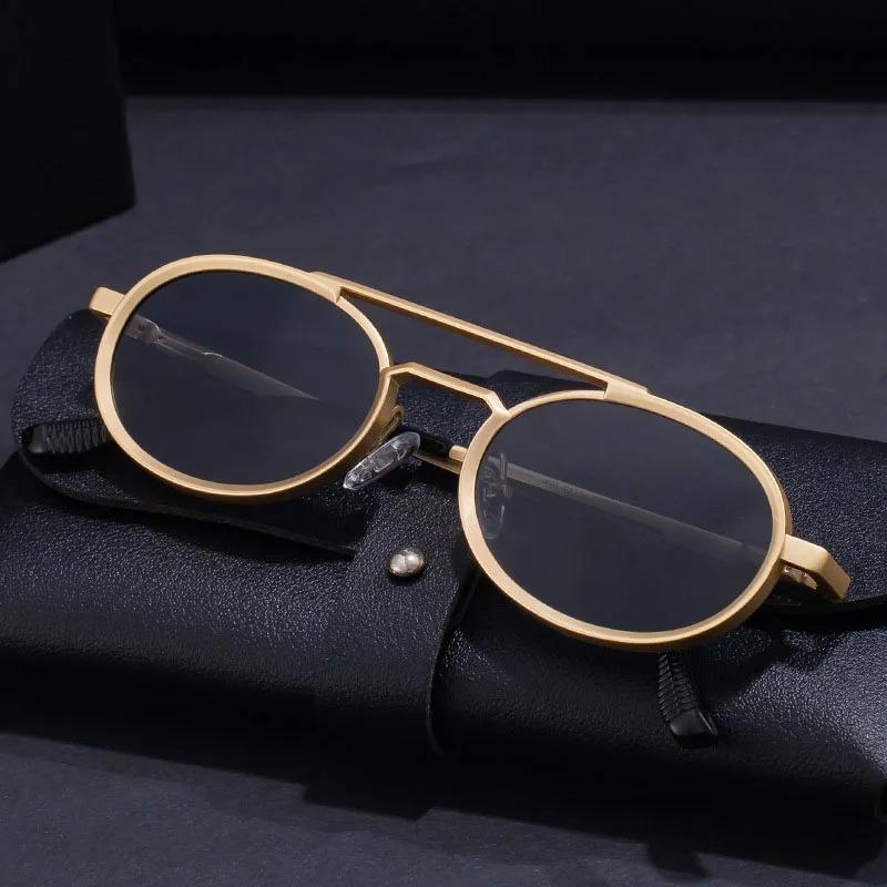 Oval Goggles Women Trendy Steampunk Sunglass Men Vintage Punk Trendy Eyeglasses Glasses De Sol Hombre Lunette Soleil Femme