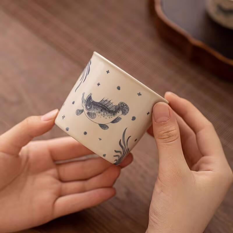 Fish And Algae Pattern, Coke Cup, Hand Warmer, Teacup, Company Business Gifts, Gift Box, Gifts And Souvenirs For Customers And Employees