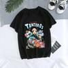 Tanjirou Kamado Kaus Wanita Kimetsu Kaus Wanito Printed Harajuku T-shirt Women's T-Shirt Kaus Grafis Anime Demon Slayer Uniseks