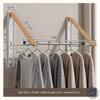 Foldable Wall-Mounted Clothes Drying Rack, Walnut Wood, 40/60/80 cm, for Balcony, Apartment