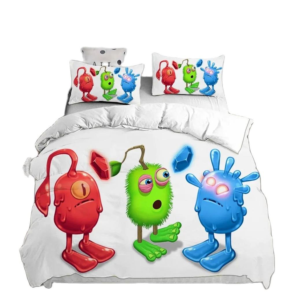 Monsters University Bettwäsche-Set Sullivan Bettbezug King Size Einzelbett Bettbezug Geeignet für Kinder und Erwachsene