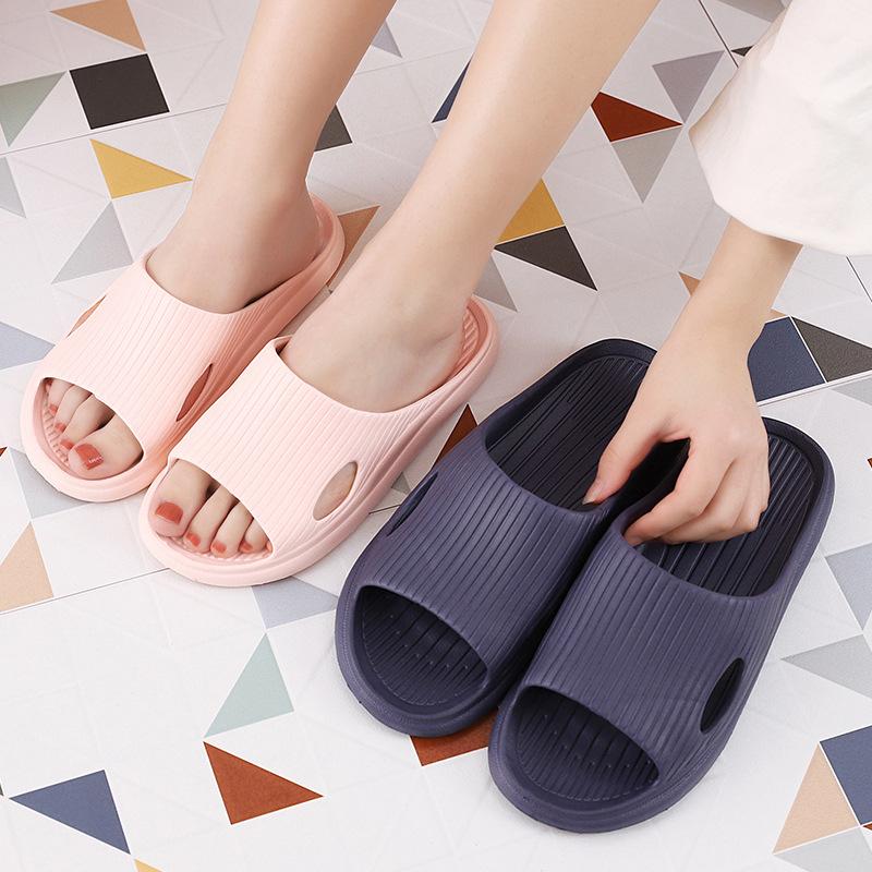 

New hotel non-slip thick bottom home indoor bathroom couple slippers female summer sandals male shoe mark 36/37 [recommended 35-36 feet]