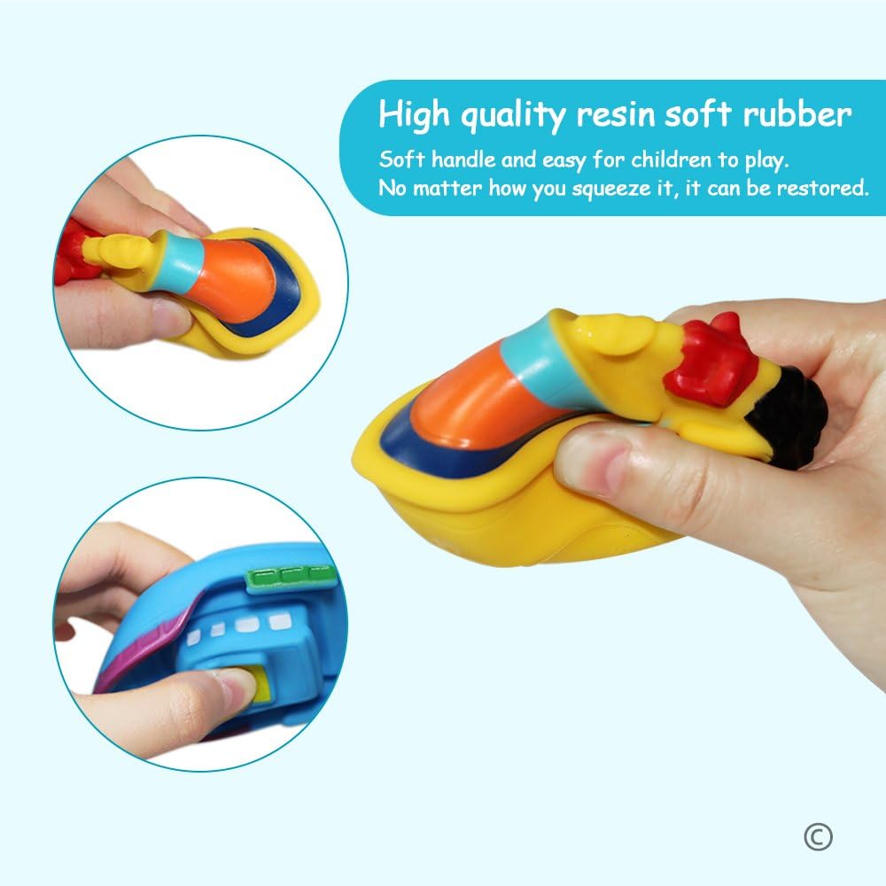 

Bathtub Floating Bath Toys(6PCS),Baby Soft Bath Time Boat Toys,Bathtub Learning Water Toys and Bathroom Toys for Toddlers