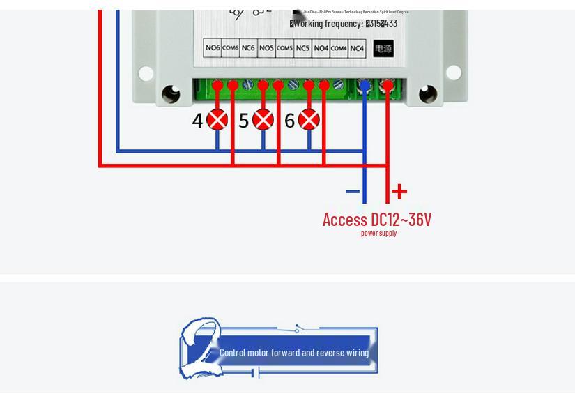 Wireless 6-Channel Remote Control Switch for DC 12/24/36V Lights & Motors