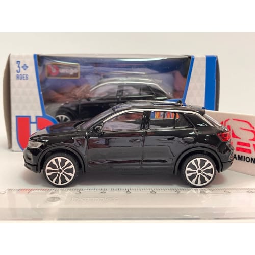 Bburago Volkswagen 1/43 Scale Diecast Model Car T-Roc SUV 2021 (Black)