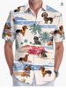 Summer Hawaiian Shirt Men's Fashion Digital Printing Short Sleeve One Hong Kong Trendy