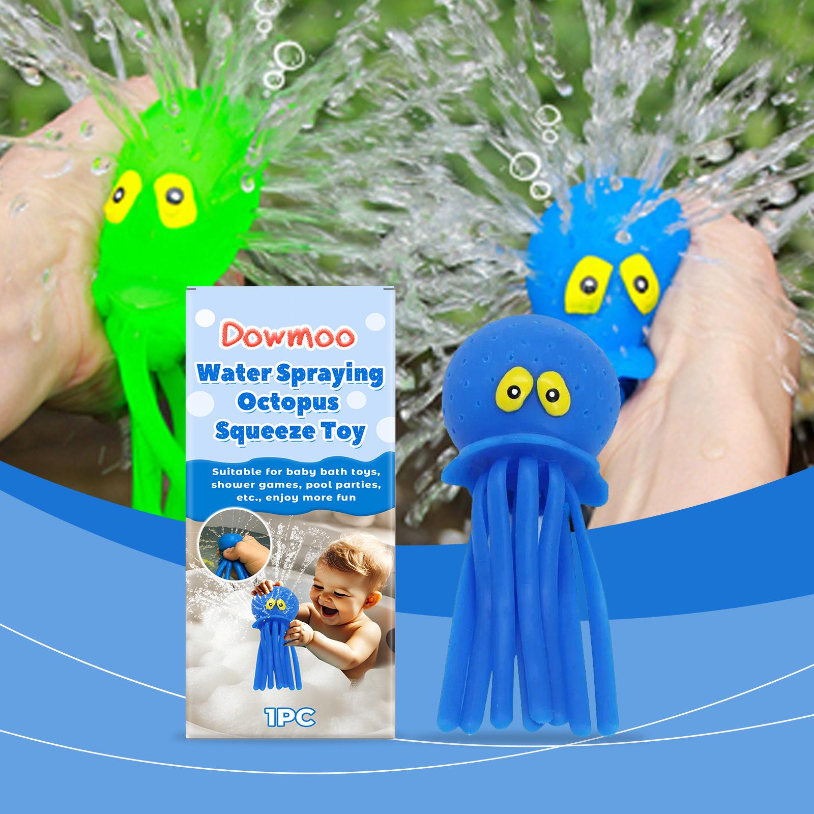 

Spraying Water Octopus Squeeze Toy Children Outdoor Water Fun Game Bath Toy 1pc