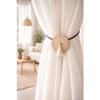 Magnetic Curtain Tie-back - EDEN - Decorative Wood - MDF & Metal - Ø6 Cm X 43 Cm - Interior